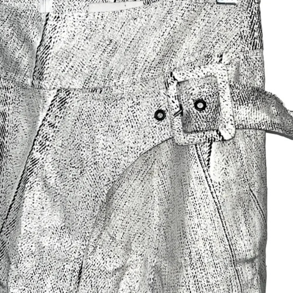 Rare 100% silk skirt snake print skirt Colovos lined faux wrap skirt pockets 2 - Picture 3 of 13